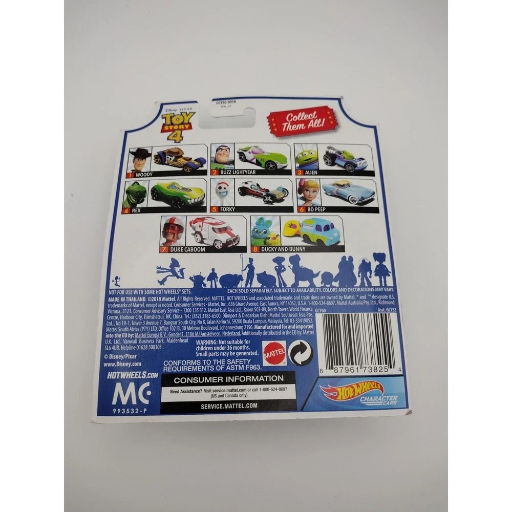2019 Hot Wheels Toy Story 4 DUCKY AND BUNNY Character Cars Disney Diecast Car #8